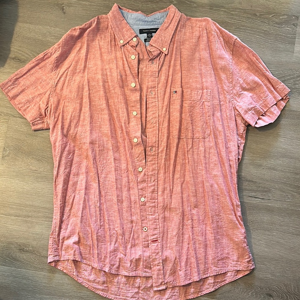 Tommy Hilfiger Pink Casual Button Down Shirt